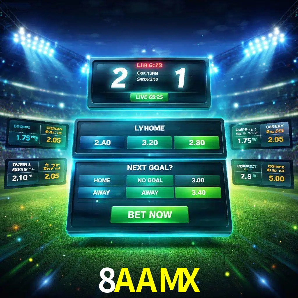 Vista de apuestas en vivo 8AAMX durante un partido en curso