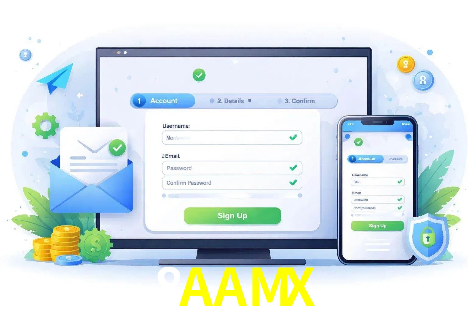 Registro de nuevo usuario y configuración de cuenta 8AAMX